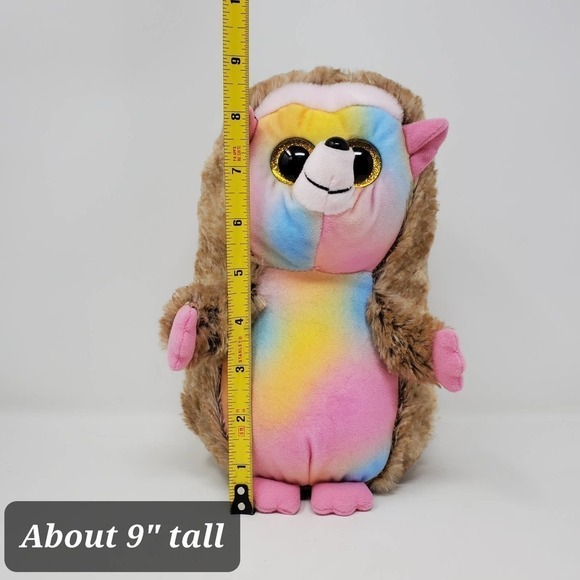 Ty Pinecone Tie Dyed Plush Stuffed Animal Hedgehog Toy 9 Inches 2018 - Picture 9 of 9